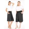 imageWomens Stretch Rayon Cropped Gaucho and Long Gaucho Pants with Pockets  Small5XBlack