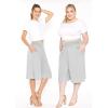 imageWomens Stretch Rayon Cropped Gaucho and Long Gaucho Pants with Pockets  Small5XHeather Gray