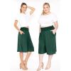 imageWomens Stretch Rayon Cropped Gaucho and Long Gaucho Pants with Pockets  Small5XHunter Green