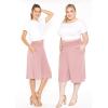 imageWomens Stretch Rayon Cropped Gaucho and Long Gaucho Pants with Pockets  Small5XMauve