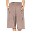 imageWomens Stretch Rayon Cropped Gaucho and Long Gaucho Pants with Pockets  Small5XMocha