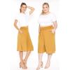 imageWomens Stretch Rayon Cropped Gaucho and Long Gaucho Pants with Pockets  Small5XMustard Yellow