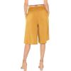 imageWomens Stretch Rayon Cropped Gaucho and Long Gaucho Pants with Pockets  Small5XMustard Yellow