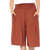 imageWomens Stretch Rayon Cropped Gaucho and Long Gaucho Pants with Pockets  Small5XRust