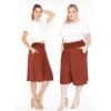 imageWomens Stretch Rayon Cropped Gaucho and Long Gaucho Pants with Pockets  Small5XRust