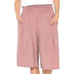 imageWomens Stretch Rayon Cropped Gaucho and Long Gaucho Pants with Pockets  Small5XMauve