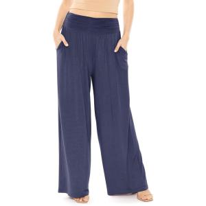 imageWomens Stretch Rayon Cropped Gaucho and Long Gaucho Pants with Pockets  Small5XNavy Blue