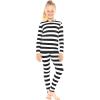 imageSTRETCH IS COMFORT Girls Oh So Soft Mystique and Prints Long Sleeve Crew Neck TopBlack White Stripes
