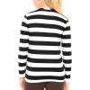 imageSTRETCH IS COMFORT Girls Oh So Soft Mystique and Prints Long Sleeve Crew Neck TopBlack White Stripes