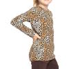 imageSTRETCH IS COMFORT Girls Oh So Soft Mystique and Prints Long Sleeve Crew Neck TopBrown Cheetah