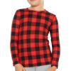 imageSTRETCH IS COMFORT Girls Oh So Soft Mystique and Prints Long Sleeve Crew Neck TopBuffalo Plaid