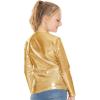 imageSTRETCH IS COMFORT Girls Oh So Soft Mystique and Prints Long Sleeve Crew Neck TopMystique Gold