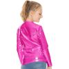 imageSTRETCH IS COMFORT Girls Oh So Soft Mystique and Prints Long Sleeve Crew Neck TopMystique Hot Pink