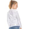 imageSTRETCH IS COMFORT Girls Oh So Soft Mystique and Prints Long Sleeve Crew Neck TopMystique Silver