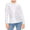 imageSTRETCH IS COMFORT Girls Oh So Soft Mystique and Prints Long Sleeve Crew Neck TopMystique Silver