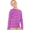imageSTRETCH IS COMFORT Girls Oh So Soft Mystique and Prints Long Sleeve Crew Neck TopPink Purple Stripes