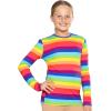 imageSTRETCH IS COMFORT Girls Oh So Soft Mystique and Prints Long Sleeve Crew Neck TopRainbow