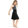 imageSTRETCH IS COMFORT Premium Stretch Youth Girls Knee Length Flowy Ruched Waistband SkirtBlack