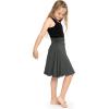 imageSTRETCH IS COMFORT Premium Stretch Youth Girls Knee Length Flowy Ruched Waistband SkirtCharcoal Gray