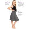 imageSTRETCH IS COMFORT Premium Stretch Youth Girls Knee Length Flowy Ruched Waistband SkirtCharcoal Gray