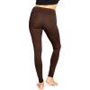 imageSTRETCH IS COMFORT Womens and Plus Teamwear Foldover Knee Length and Full Length Cotton Yoga LeggingsBrown