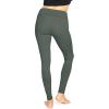 imageSTRETCH IS COMFORT Womens and Plus Teamwear Foldover Knee Length and Full Length Cotton Yoga LeggingsCharcoal Gray