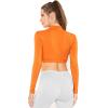 imageWomens Long Sleeve Mock Neck Sports Crop Top  XSmall  3X  Made in The USA