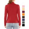 imageWomens Mock Turtle Neck Top Red 4X