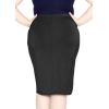 imageWomens Plus Size Soft Stretch MIDI Skirt  Comfortable for Women  XLarge  6XBlack