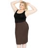 imageWomens Plus Size Soft Stretch MIDI Skirt  Comfortable for Women  XLarge  6XBrown