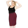 imageWomens Plus Size Soft Stretch MIDI Skirt  Comfortable for Women  XLarge  6XBurgundy