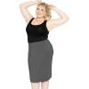 imageWomens Plus Size Soft Stretch MIDI Skirt  Comfortable for Women  XLarge  6XCharcoal Gray