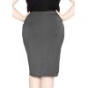 imageWomens Plus Size Soft Stretch MIDI Skirt  Comfortable for Women  XLarge  6XCharcoal Gray
