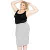 imageWomens Plus Size Soft Stretch MIDI Skirt  Comfortable for Women  XLarge  6XHeather Gray