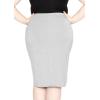 imageWomens Plus Size Soft Stretch MIDI Skirt  Comfortable for Women  XLarge  6XHeather Gray