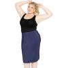 imageWomens Plus Size Soft Stretch MIDI Skirt  Comfortable for Women  XLarge  6XNavy Blue