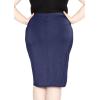 imageWomens Plus Size Soft Stretch MIDI Skirt  Comfortable for Women  XLarge  6XNavy Blue