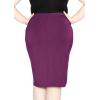 imageWomens Plus Size Soft Stretch MIDI Skirt  Comfortable for Women  XLarge  6XPurple