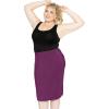imageWomens Plus Size Soft Stretch MIDI Skirt  Comfortable for Women  XLarge  6XPurple
