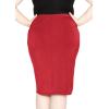 imageWomens Plus Size Soft Stretch MIDI Skirt  Comfortable for Women  XLarge  6XRed