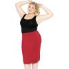 imageWomens Plus Size Soft Stretch MIDI Skirt  Comfortable for Women  XLarge  6XRed