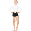 imageYouth Girls Stretch Cotton Booty ShortsBlack
