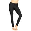 imageSTRETCH IS COMFORT Womens and Plus Teamwear Foldover Knee Length and Full Length Cotton Yoga LeggingsBlack