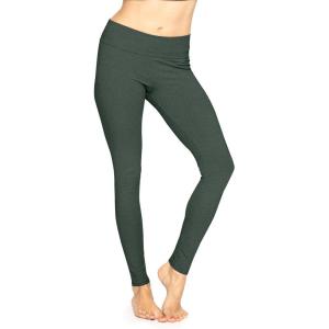 imageSTRETCH IS COMFORT Womens and Plus Teamwear Foldover Knee Length and Full Length Cotton Yoga LeggingsCharcoal Gray