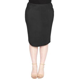 imageWomens Plus Size Soft Stretch MIDI Skirt  Comfortable for Women  XLarge  6XBlack