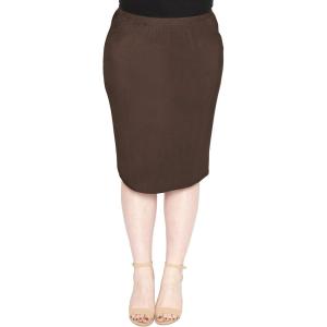 imageWomens Plus Size Soft Stretch MIDI Skirt  Comfortable for Women  XLarge  6XBrown