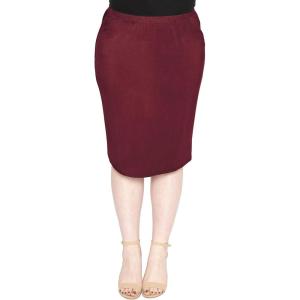 imageWomens Plus Size Soft Stretch MIDI Skirt  Comfortable for Women  XLarge  6XBurgundy
