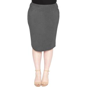 imageWomens Plus Size Soft Stretch MIDI Skirt  Comfortable for Women  XLarge  6XCharcoal Gray