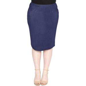 imageWomens Plus Size Soft Stretch MIDI Skirt  Comfortable for Women  XLarge  6XNavy Blue