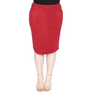 imageWomens Plus Size Soft Stretch MIDI Skirt  Comfortable for Women  XLarge  6XRed